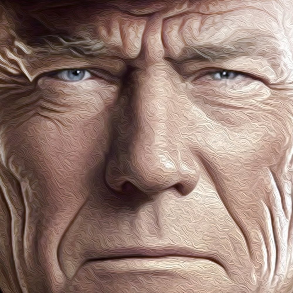 8x8 Donald Trump x John‎ Wayne American Flag Fantasy Watercolor Oil Painting - Picture 5 of 7